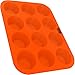 Silicone Muffin Cupcake Baking Pan Tray - Standard Size - 12 Cups - 100% Pure Food Grade Non-Stick Silicone - Orange - Bake Like a Professional