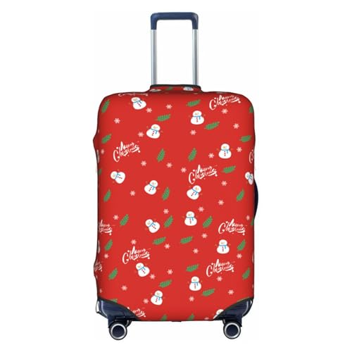 Travel Luggage Cover Cute Christmas Snowman Xmas Tree Fashion Washable Baggage Suitcase Protector Fit For Luggage Small
