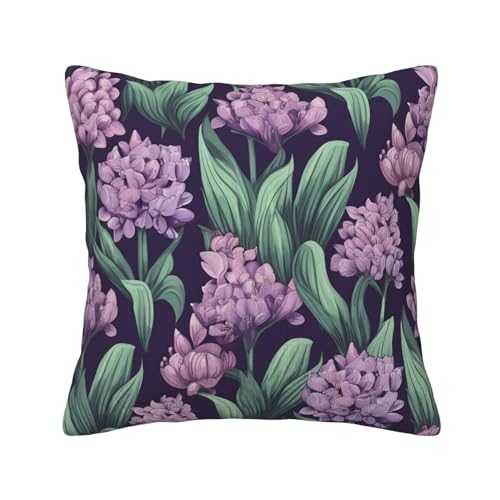 Housse de coussin velours côtelé violet 45x45 cm pour canapé