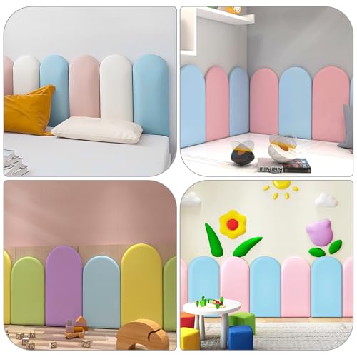 Paneles de pared 3D anticolisión autoadhesivos con acolchado de alta densidad 4
