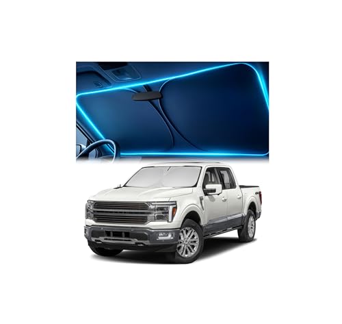 Windshield Sun Shade for Ford F-150 2021 2022 2023 2024 2025 2026 – Custom Fit Sun Shield with...