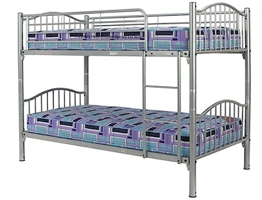 Metal Bunk Bed (3ft Single Silver Bed)-image-31