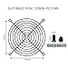 Csbyzqq 4 Pack 120mm Fan Grill & Bracket Set - Metal Mesh Grills with Mounting Brackets for PC Case, Cooling Fan Grill, Computer Mods (Black)