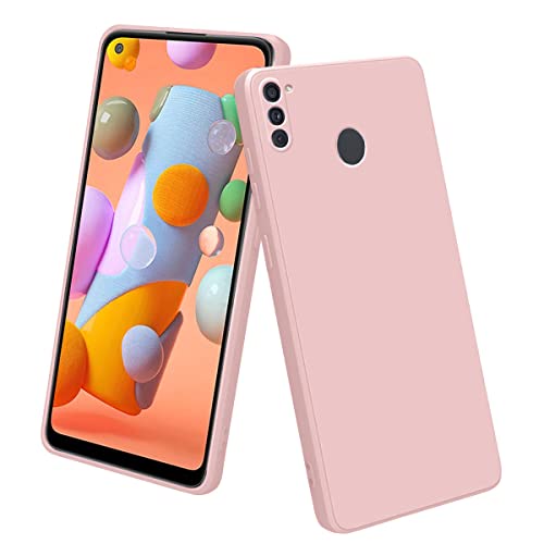 Image of LIRAMARK Silicone Soft Back Cover Case for Samsung Galaxy A11 / Galaxy M11 (Pink)
