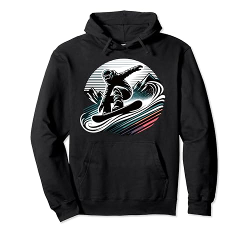 Snowboarder Graphic Design Winter Sports Snowboarding Trick Pullover Hoodie