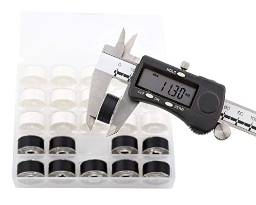 Simthread Embroidery Thread Essential Pack Bundle | 15White + 10Black Prewound Bobbin & 6 White Machine Embroidery Threads miniatura 5