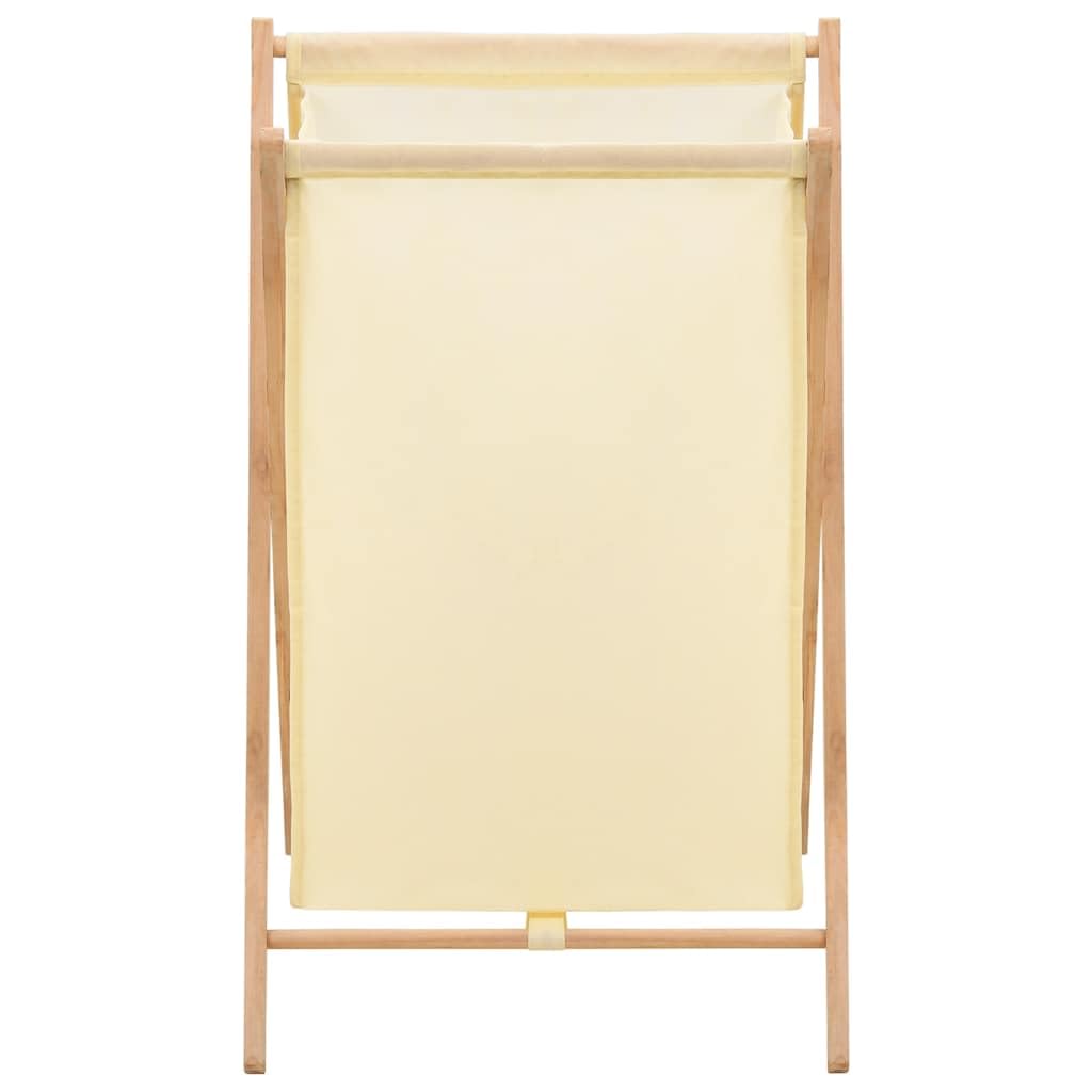 Cesto portabiancheria pieghevole 42x41x64 cm Legno di cedro Beige | Borsa in tessuto rimovibile, leggera, resistente all'usura, non richiede alcun montaggio