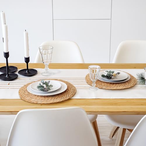 Sets de table ronds en jonc de mer : protégez votre table avec style - 7