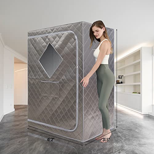Zonemel Two Person Steam Sauna Set For Home Use, Portable Sauna Tent For One Or Two Person Full Body Spa, Two 4 Liter Steamers #TOP1