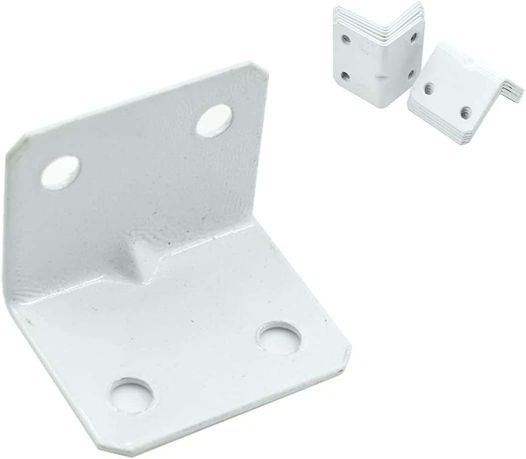 12Pcs 26x26x32mm L Shaped Angle Bracket Corner Brace Support White
