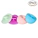Aimike Silicone Facial Cleansing Brush Anti-slip Exfoliator Friction Pad Face Skin Care Deeper Clean Exfoliate Skin-4 Sets