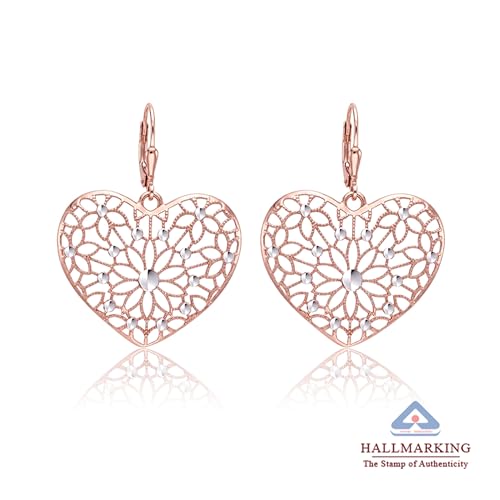 Image of TRUESILVER ACPL 925 Sterling Silver BIS Hallmarked Designer Drop & Dangle Leverback Earrings for Women