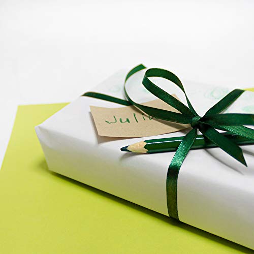 Image of Dark Green Ribbon 1 /4 Inches 36 Yards Satin Roll Perfect for Scrapbooking, Art, Wedding, Wreath, Baby Shower, Packing Birthday, Wrapping Christmas Gifts