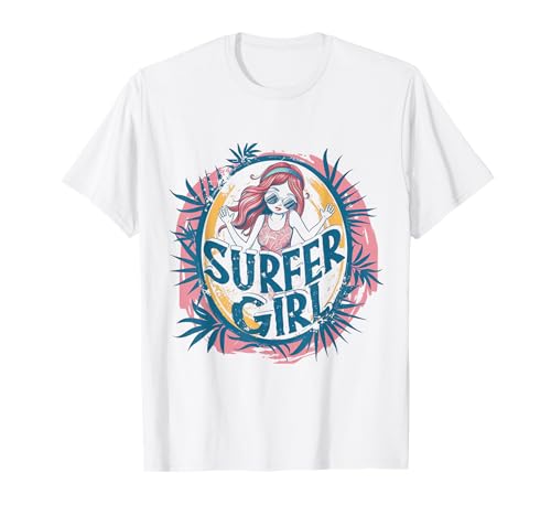 Surfer Girl - Tavola da surf da donna California Hawaii Maglietta