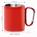 Imagen de Robin Goods® 2x taza térmica de acero inoxidable con asa mosquetón