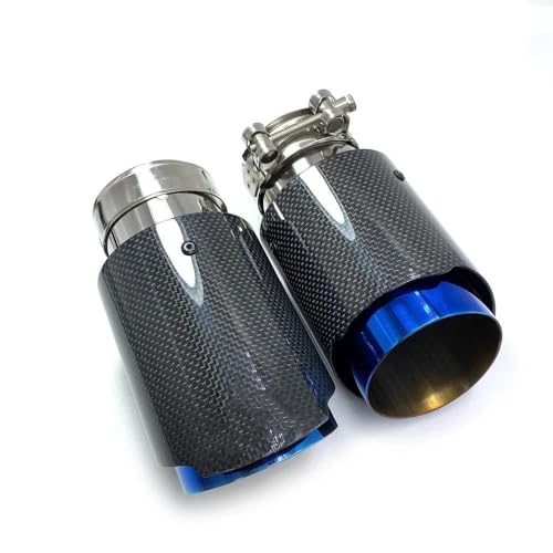 Silenciador de escape de fibra de carbono y acero azul para lucir un look deportivo en ruta 4
