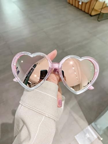 Heart Polarized Sunglasses Cute Sunglasses for Children Aged 3 to 18 Years Old, Perfect for Beach Vacations2