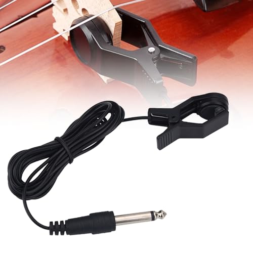Zetiling Piezo Pickup, Clip on Pickup, Universal Pickup, Ukulele Pickup, Guitar Pickup, Tuner Instrument Pickup Microphone Vocals Pick Up for Tuner Instruments