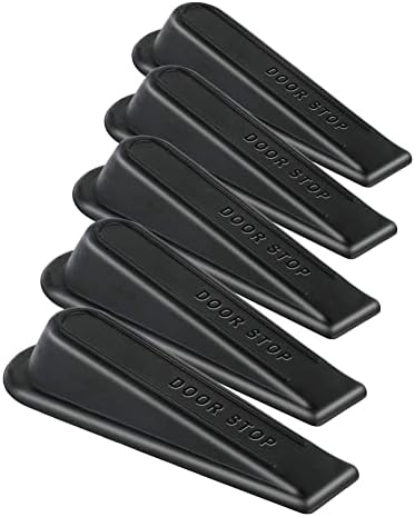 Rubber Doorstopper Wedge Suitable for All Floors Non-Scratching and Anti-Slip Design (5 Packs)