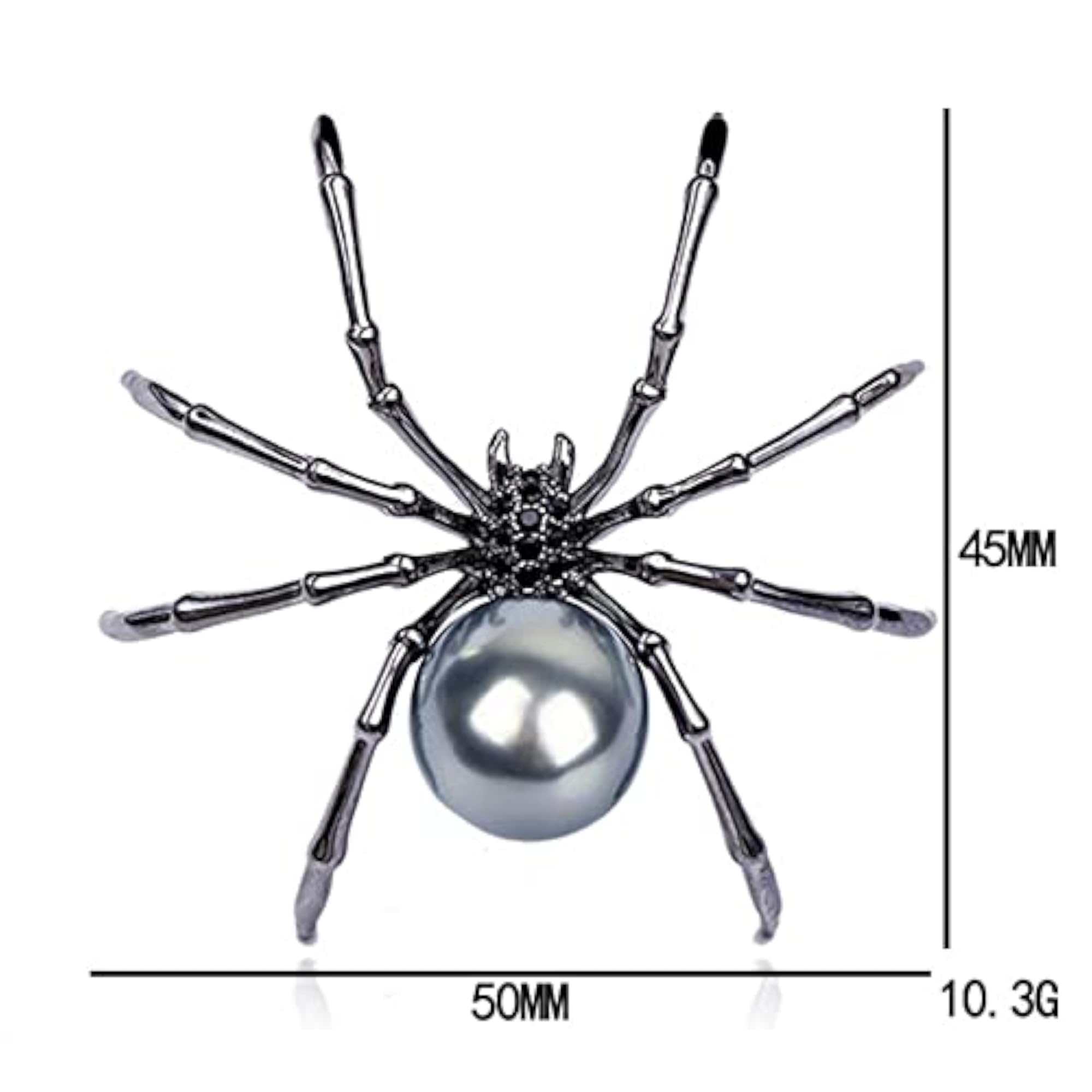 Retro Style Spider Brooch Pin for Women, Halloween Accessory