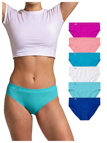 Image of Balanced Tech Moisture Wicking Underwear for Women, Seamless Workout Hipster Brief Bikini Panties