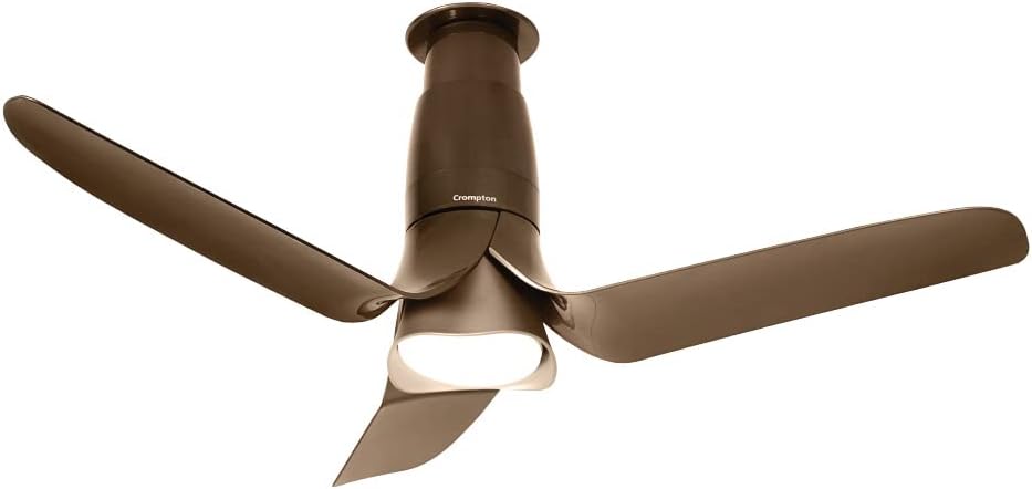 Crompton SilentPro Blossom 1200 mm Smart iOT Enabled Ceiling Fan | ActivBLDC Technology | Design Award - reddot Winner 2022 | 2X Silent | Remote control | 5 Years Warranty, (Moch Brown)