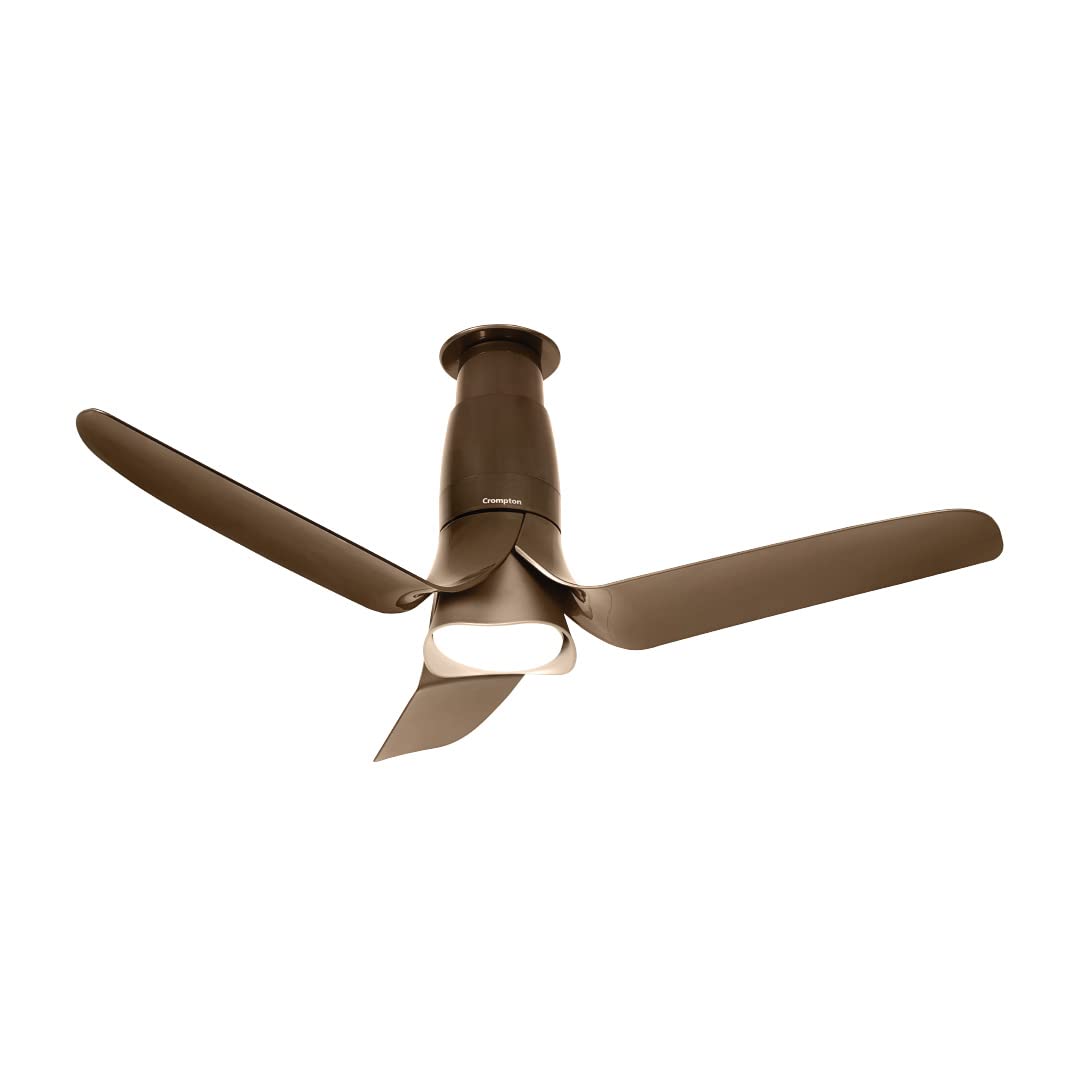 Crompton SilentPro Blossom 1200 mm Smart iOT Enabled Ceiling Fan | ActivBLDC Technology | Design Award - reddot Winner 2022 | 2X Silent | Remote control | 5 Years Warranty, (Moch Brown)