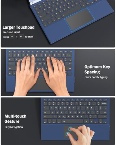 Clavier Surface Pro 4 bluetooth rétroéclairé avec pavé tactile batterie indigo - 5