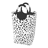 Dimensions : 28 x 32 x 57,5 ​​cm (L x l x H) (poignée non incluse), grande capacité de 50 L. Ce panier à linge est suffisamment spacieux pour contenir le linge sale d'une semaine. Lorsqu'il n'est pas utilisé, il se plie et se range facilement, sans encombrer votre intérieur.