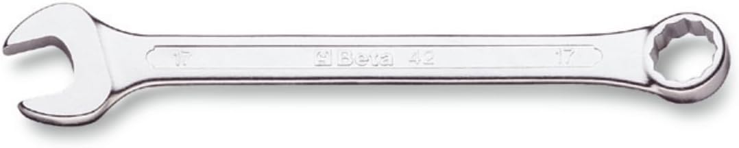 Beta 42AS Set of 9 SAE Combination Wrenches 1/4"- 3/4"| 12-Point Box End | 15° Offset Open and Box End | Chrome Nickel-Plated Alloy Steel | Made in Italy | Automotive, Industrial, Professional