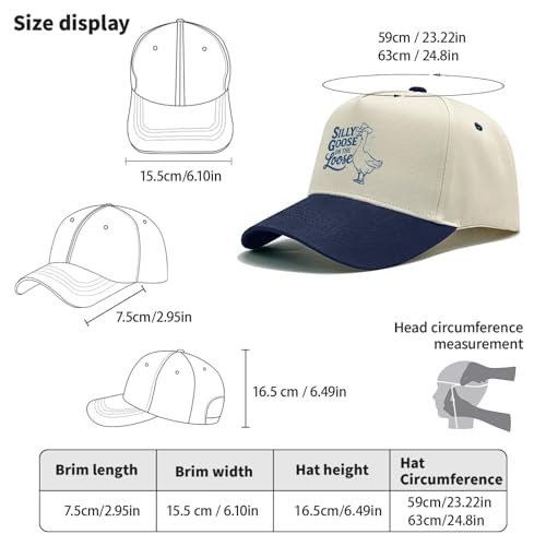 Image of Funny Goose Hat Silly Goose On The Loose Hat Men Baseball Hats Funny Cap