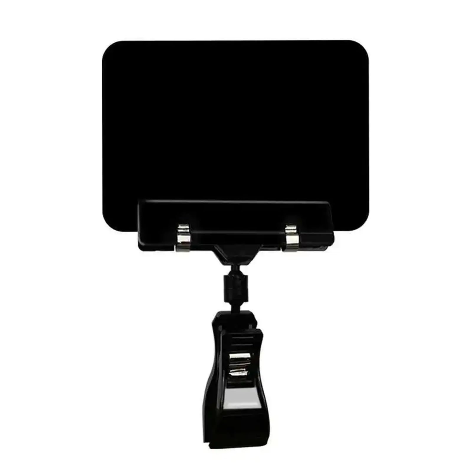 Porta segnaletica, Clip for cartellini 10 pezzi di etichette pop girevoli in plastica nera espositori for banconote for dei prezzi al supermercato for feste in ufficio(A6 card with clip)