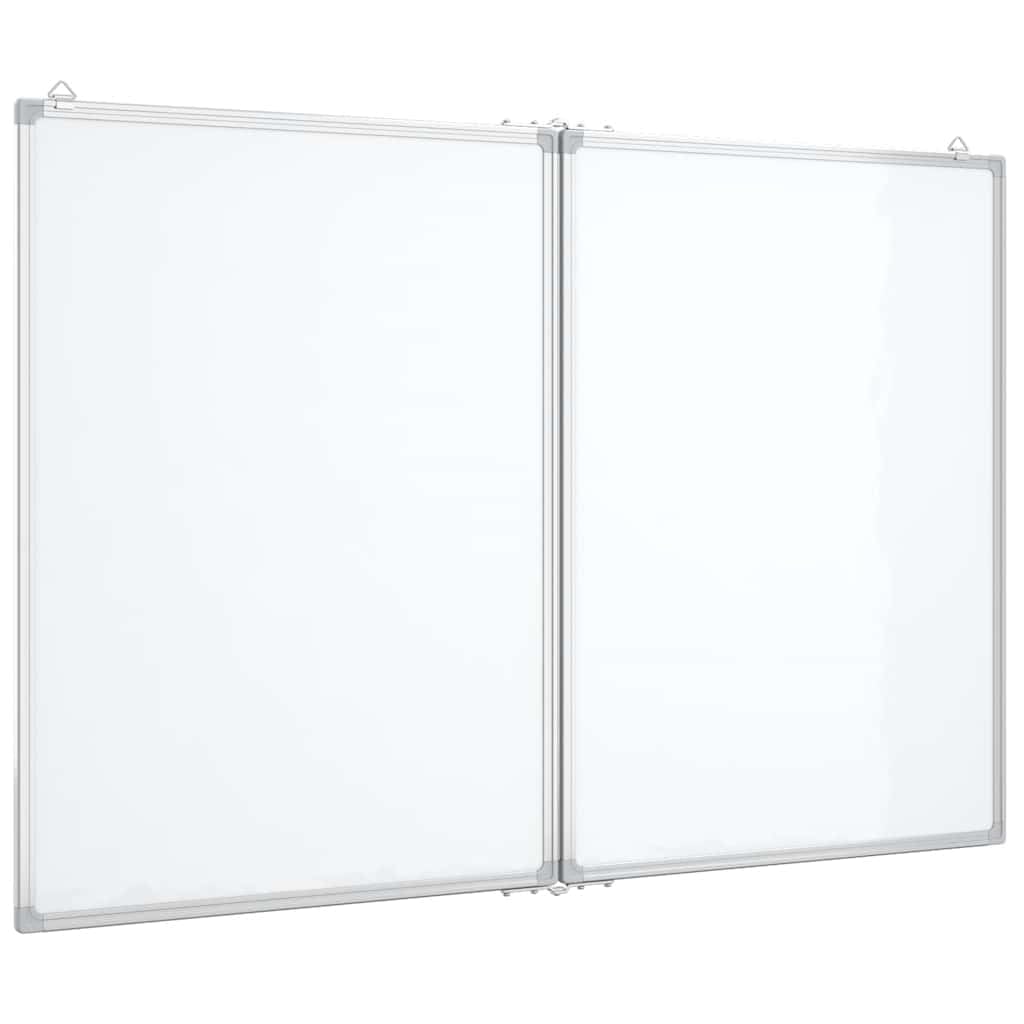 vidaXL Magnetic Whiteboard Foldable, Dry Erase White Board for Wall, Writing Board for Home Office and School, Writing Board for Notice, Aluminium