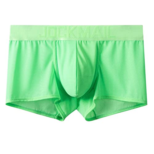 JOCKMAIL Mens Boxer Shorts Underwear Wide Belt Mens Underwear Trunks Boxerbriefs Men underpants Green
