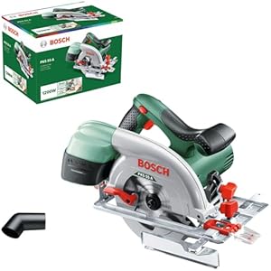 Bosch Kreissäge PKS 55 A (Präzises Sägen in Holz; 1200 Watt, max. Schnitttiefe 55 mm, im Karton)