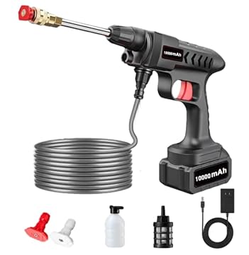 sakerplus portable cordless pressure washer battery life
