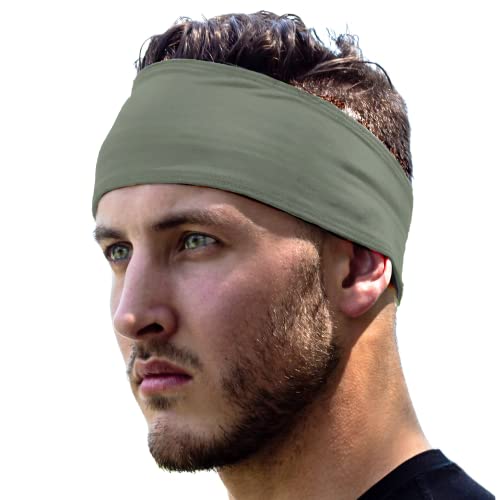 E Tronic Edge Running Headbands For Men, Women, Boys And Girls, Sports Sweatbands For Basketball, Yoga, Exercise, Workout, Quick Drying And Non-Slip Workout Stretchy Hairband, Green #TOP21