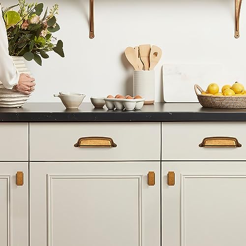 khtumeware 10 Pack 5 inch(128mm) Vintage Drawer Pulls Antique Brass Cabinet Cup Pulls Cabinet Hardware Kitchen Cabinet Handles Bin Cup Pulls for Kitchen Cabinets. by khtumeware - Image 6