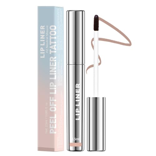 Peel off Lip Liner, Brown Lip Stain Peel Off, Lip Tint Stain Brown Pink Nude Lip Liners, Waterproof lip Liner, Matte Long Lasting Lip Tattoo Off