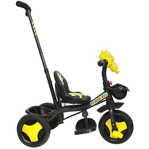 Image of Primo Kid Toys Tricycle for Kids 1 Years+, Plug & Play Tricycle for Kids. Ride on with Safety Seat Belt, Dual Storage Space & Parental Handle.
