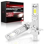 H1 LED Headlight Bulb - 1:1 Mini Size 6500K Cool White Light, 100W 30000LM Headlight Bulbs Car Conversion Kit, Plug and Play,IP68 Waterproof,Pack of 2 (H1)