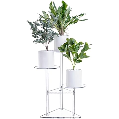Sumerflos Acrylic Corner Plant Stand 3 Tier Cover