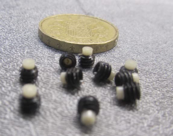 Black Oxide Steel Nylon Tip Set Screw 8-32 x .125" Thread Length 20 pcs