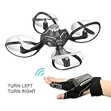 control del sensor de mano utilizar guantes controlador controla la dirección del vuelo, 2.4ghz6 eje giroscopio drone
