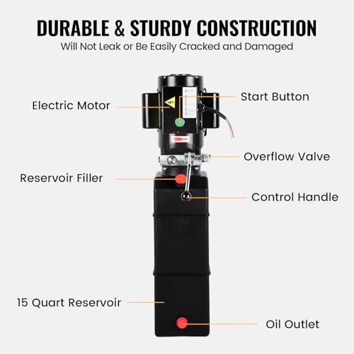 Doppy ZFBA-D0071C0013-JP Hydraulic Power Unit 3.7 Gallon, 14 Quart Single Acting Hydraulic Pump 3Hp 2950 Psi Car Lift Hydraulic Pump thumb #3