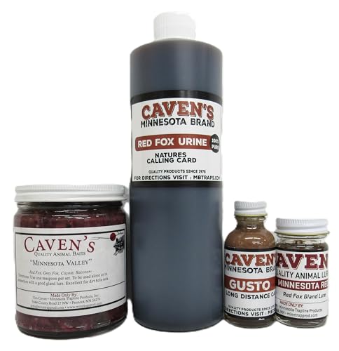 Cavens Minnesota Brand Professional Red Fox Trapping Bait and Lure Kit K-10