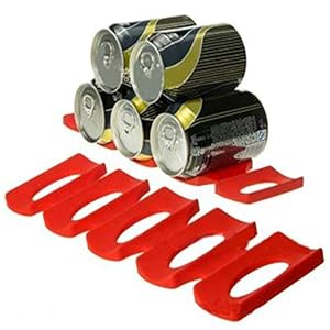 Fliyeong Koelkast Fles Opslag Drankflessen Bierblikjes Overlap Houder Organizer Rack Siliconen Mat Bar Gereedschap Rood…