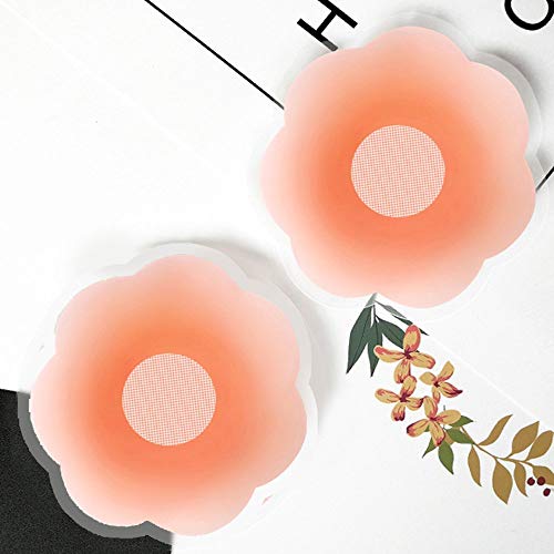 Silicone Nipple Covers - 5 Pairs, Women's Reusable Adhesive Invisible Pasties Nippleless Covers