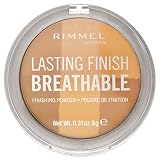 Rimmel London Lasting Finish - 003 Sand - Breathable Finishing Powder, Brightening, Lightweight, Six Shades in One, 0.31oz