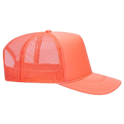 Image of OTTO Polyester Foam Front 5 Panel High Crown Mesh Back Trucker Hats in 97, Bulk, Wholesale